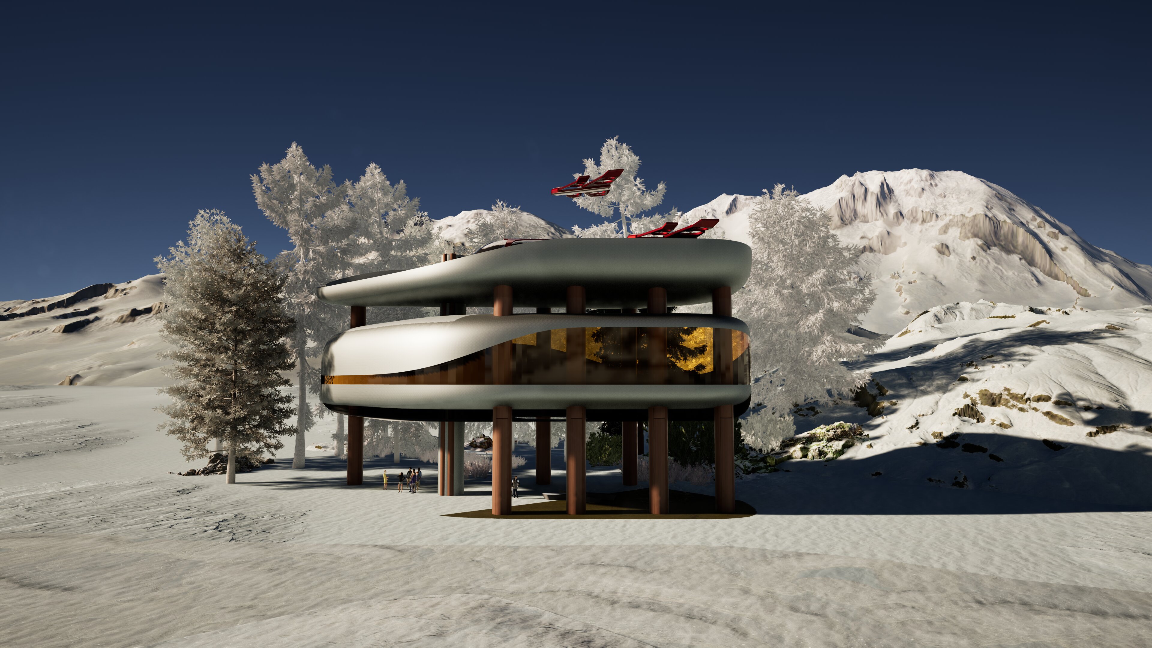 The Belvedere — mountain station concept