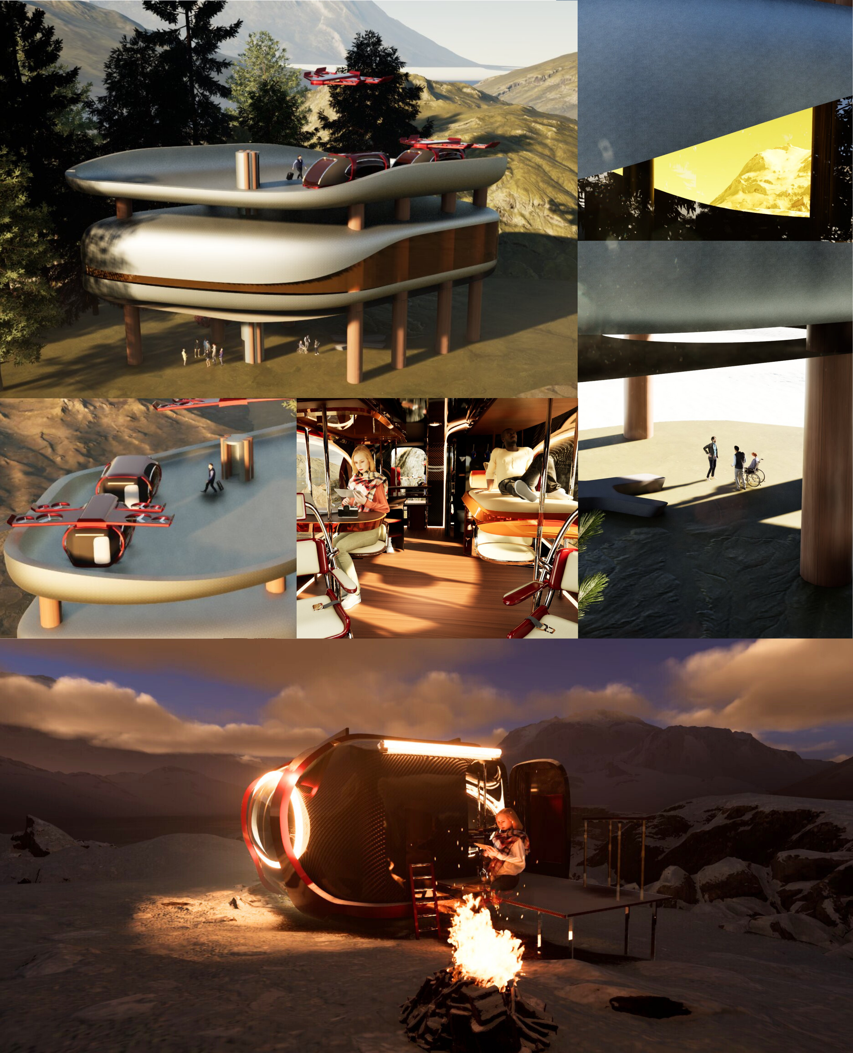Form inspiration renders for the Eblen-Kamper